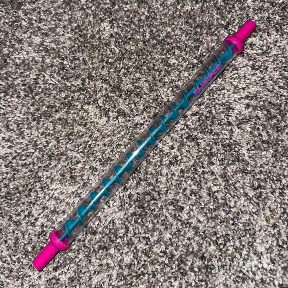 Slurpee spiral straw